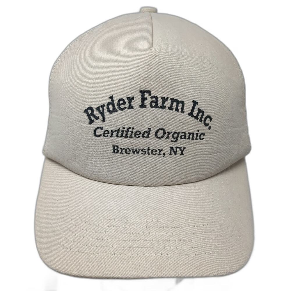 KC Caps Trucker Hat Beige One Size Ryder Farm Inc Certified Organic Brewster NY